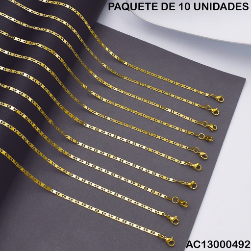 [AC13000492] PAQUETE 10 CADENAS ESLABONES PLACAS UNIF.2.5NK