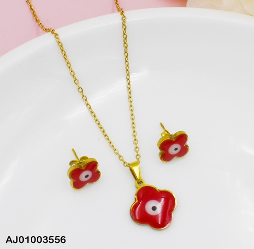[AJ01003556] JUEGO VAN CLEEF ROJO OJO CENTRO