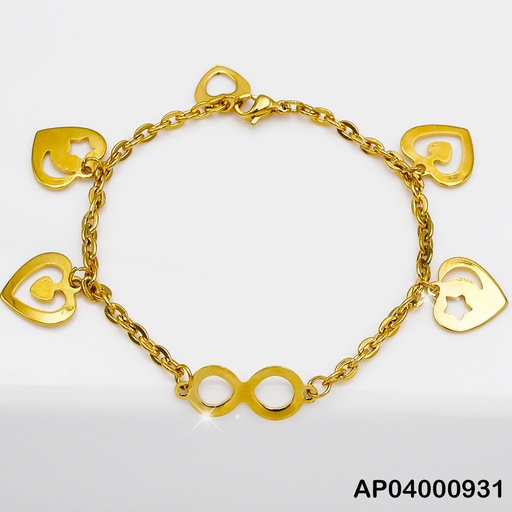 [AP04000931] PULSERA INFINITOS/CORAZONES (CROQUIS/⭐🌙)
