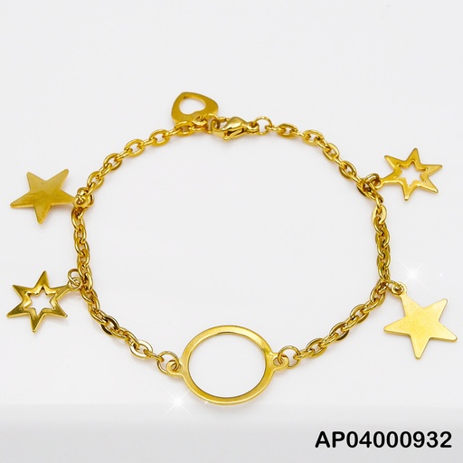 [AP04000932] PULSERA CROQUIS ESTRELLAS,CIRCULO CENTRO