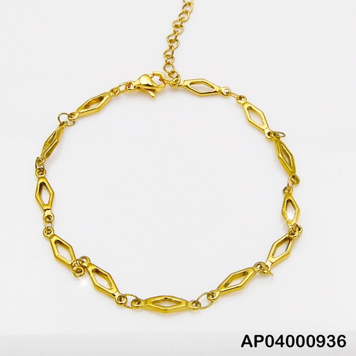 [AP04000936] PULSERA CROQUIS ROMBOS ALARGADOS