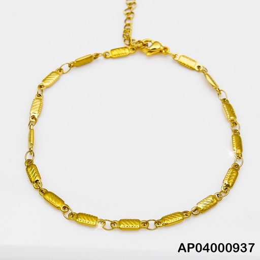 [AP04000937] PULSERA RECTÁNGULOS FINOS RAYADOS