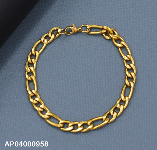 [AP04000958] PULSERA MARTILLADA 2.0NK 22CM ESLAB.⚪⚪⚪/ALARGADO