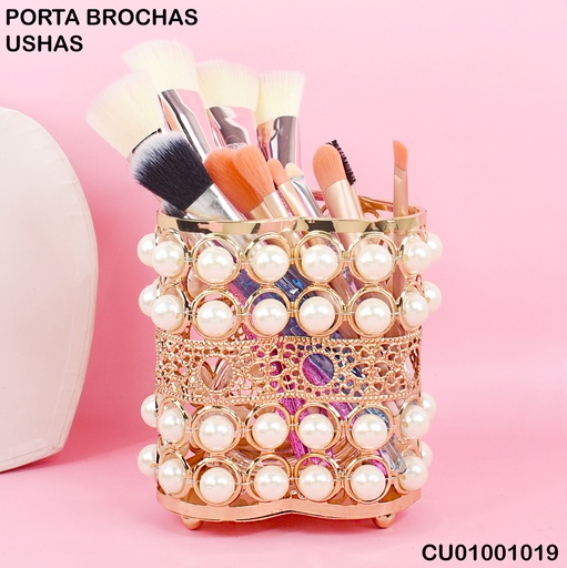 [CU01001019] PORTA BROCHA FORMA CORAZON C/PERLAS BLANCAS MOD. ADH-119-3