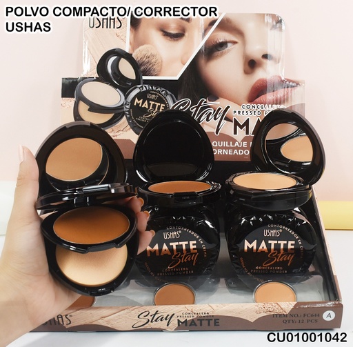[CU01001042] POLVO COMPACTO/CONTORNO STAY MATTE USHAS FC644(A)