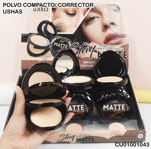 [CU01001043] POLVO COMPACTO/CONTORNO STAY MATTE USHAS FC644(B)