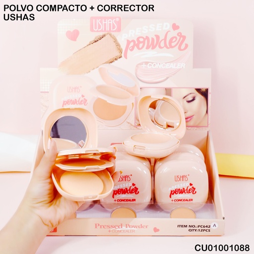 [CU01001088] POLVO COMPACTO DOBLE USHAS FC642(A)