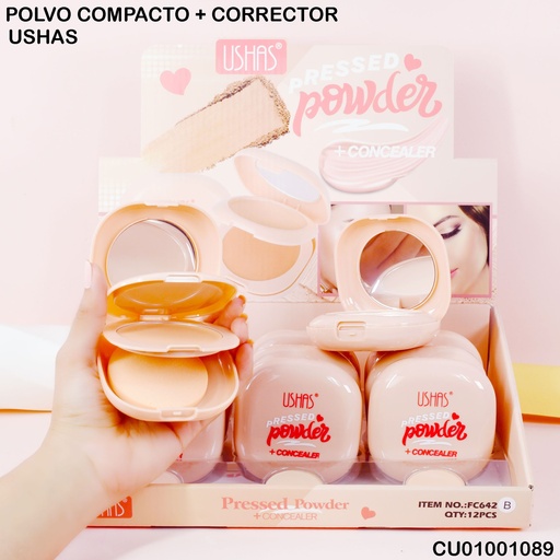 [CU01001089] POLVO COMPACTO DOBLE USHAS FC642(B)