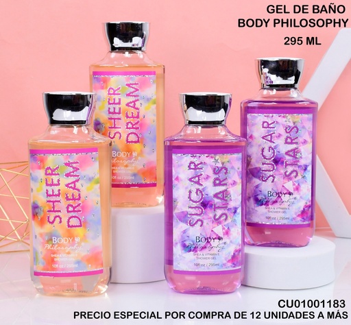 [CU01001183] GEL P/BAÑO SUGAR STARS 295ML B0011-CR/BP0011-CR SURT.