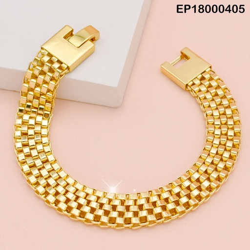 [EP18000405] PULSERA DORADA ESTILO FAJA RELOJ P4276