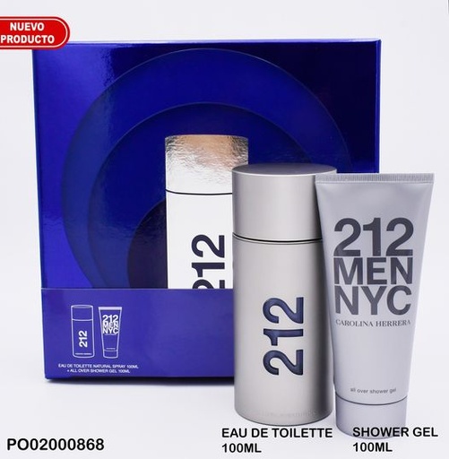 [PO02000868] ESTUCHE PERFUMES 212 MEN NYC 2PCS CAROLINA HERRERA