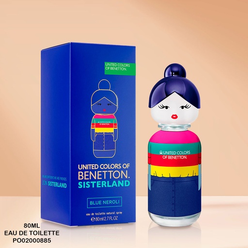 [PO02000885] PERFUME SISTERLAND BLUE NEROLI BENETTON EDT 80ML