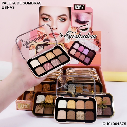 [CU01001375] PALETA 8 SOMBRAS USHAS ES4175 SURTIDOS(02)