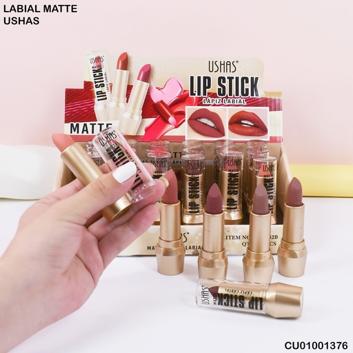 [CU01001376] LABIAL MATTE USHAS SURTIDOS LP2282B