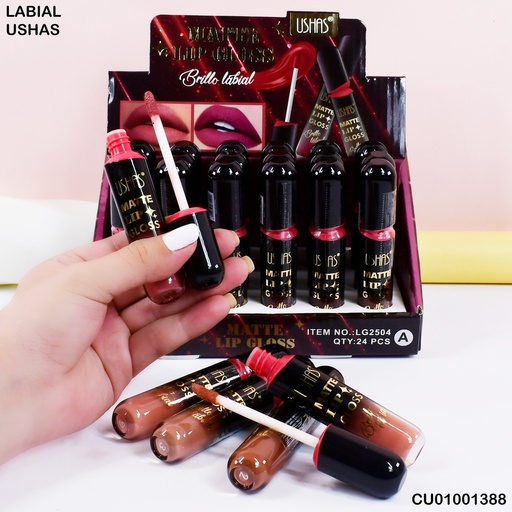 [CU01001388] LIP GLOSS MATTE USHAS SURTIDOS LG2504(A)