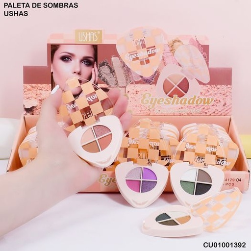 [CU01001392] PALETA 4 SOMBRAS USHAS SURTIDOS ES4179(04)