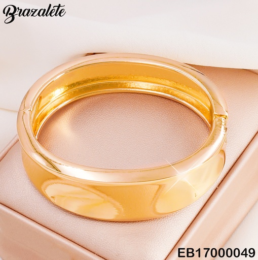 [EB17000049] BRAZALETE DORADO LISO ANCHO