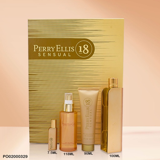 [PO02000329] ESTUCHE PERFUMES PERRY ELLIS SENSUAL 18 4PCS