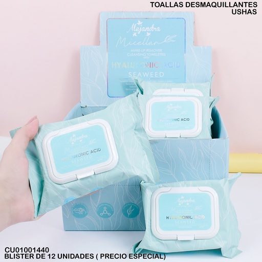 [CU01001440] TOALLAS DESMAQUILLANTES ALEJANDRA HYALURÓNICO/ALGAS C126