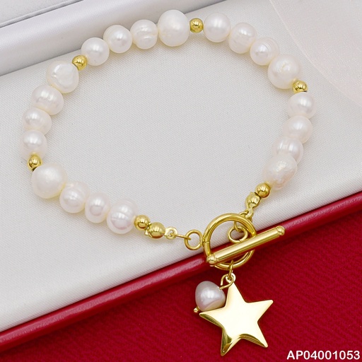 [AP04001053] PULSERA PERLAS CULTIVADAS COLGANTE ESTRELLA 072228