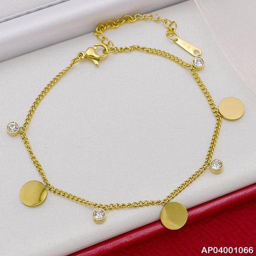 [AP04001066] PULSERA FINA COLGANTES:PLACAS/ZIRCONIAS RD 072895