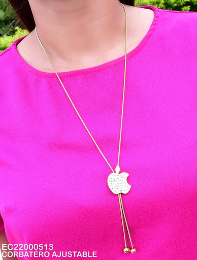[EC22000513] CADENA MANZ. MORDID BLANK DE ZIRCNIAS  COLG PELOTITS