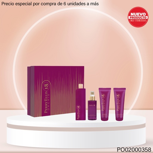 [PO02000358] ESTUCHE PERRY ELLIS 18 ORCHID 4PCS