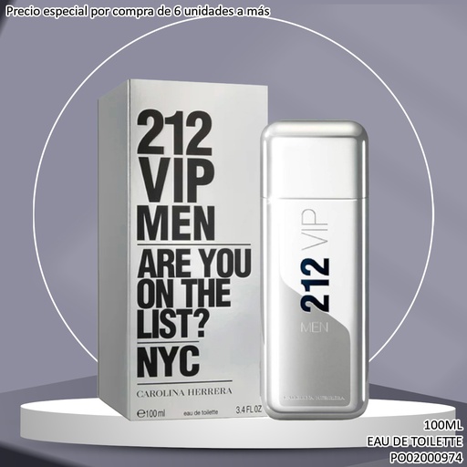 [PO02000974] PERFUME 212 VIP MEN LIST?NYC CAROLINA HERRERA 200ML EDT