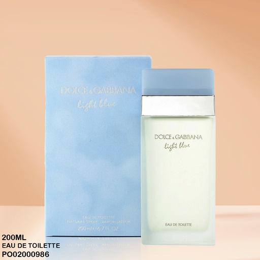 [PO02000986] PERFUME DOLCE & GABBANA LIGHT BLUE WOMEN 200 ML EDT