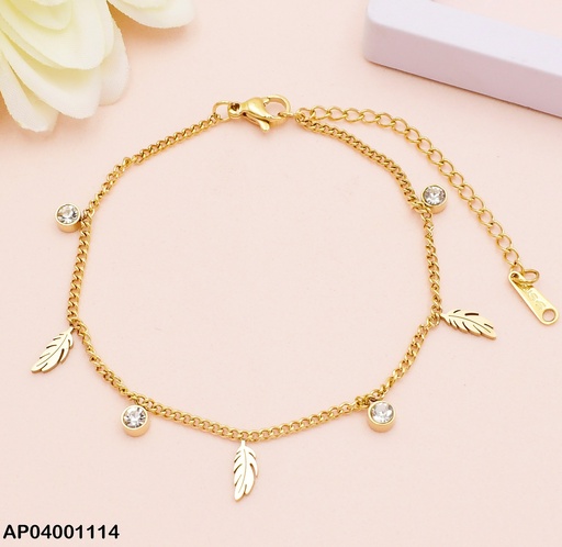 [AP04001114] PULSERAS 3 PLUMAS / 4 ZIRC .   RD 072908-180
