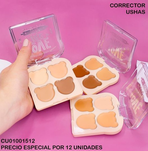 [CU01001512] PALETA 4 CORRECTORES LOVE ME USHAS ES4171 A