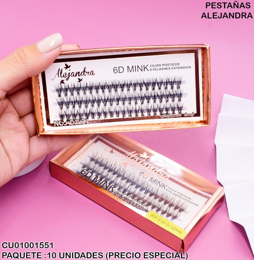 [CU01001551] EXTENSIONES DE PESTAÑAS 6D ALEJANDRA USHAS AD2331