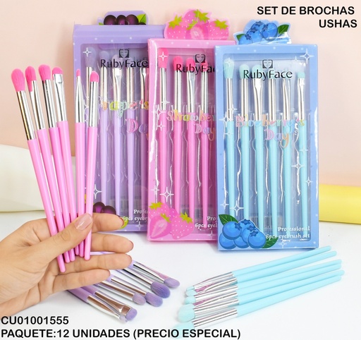 [CU01001555] SET 6 BROCHAS RUBY FACE FR06EYE SURTIDAS