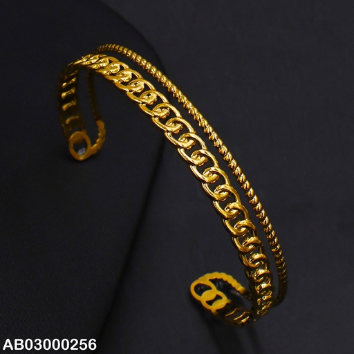 [AB03000256] BRAZALETE LINEA GRABADA / Y CADENA  0735121-QX