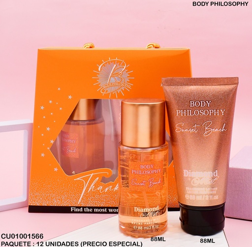 [CU01001566] THANK YOU SET 2 PIEZAS DIAMOND SUNSET BEACH T001-5