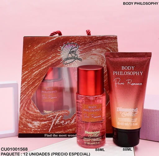 [CU01001568] THANK YOU SET 2 PIEZAS DIAMOND PURE ROMANCE T001-6