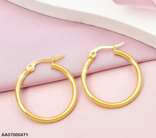 [AA07000471] ARGOLLAS DORADAS LISAS 24MM S950