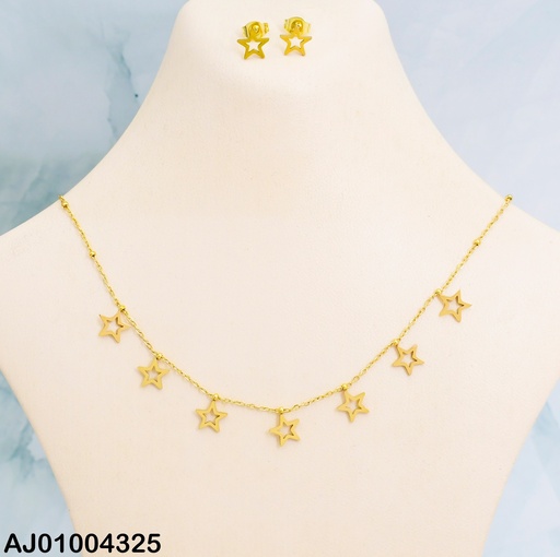 [AJ01004325] JUEGO ARETES ESTRELLAS DIIJE 7 ESTRELLAS CAD. PELOTITA