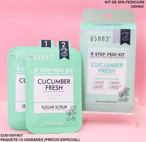[CU01001607] TRATAMIENTO SPA PEPINO PEDICURA 4 PASOS USHAS HA284