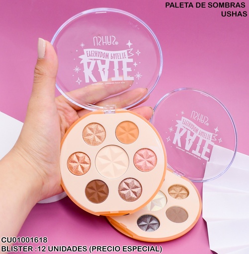 [CU01001618] PALETA SOMBRAS 7 TONOS KATE USHAS ES4192-2