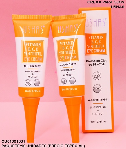 [CU01001631] CREMA CONTORNO OJOS VITAMIN B,C,E USHAS HA298