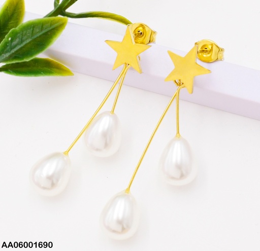 [AA06001690] ARETES ESTRELLA COLGANTE PERLAS 0740271-W47