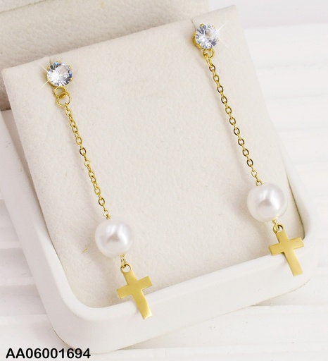[AA06001694] ARETES ZIRC. PERLA CRUZ 0740941-W163