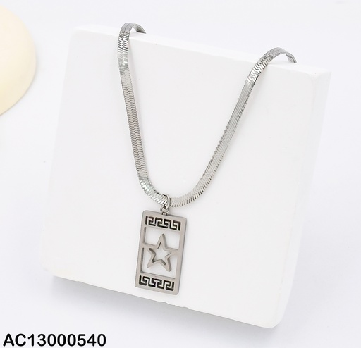 [AC13000540] CADENA PLAT. PLACA MAYA CROQUI ESTRELLA 0713432