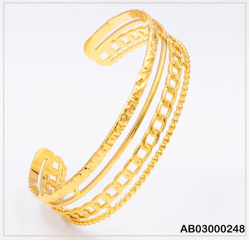 [AB03000248] BRAZALETE 3 LINEAS1 LINEA CADENA 0735111