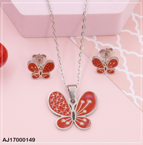 [AJ17000149] JUEGO MARIPOSA ROJA C/PLATEADO 0747092