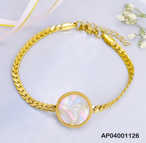 [AP04001126] PULSERA MARTILLADA CENTRO PLACA RD NACAR 0742131