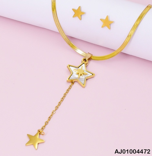 [AJ01004472] JUEGO ESTRELLAS C/COLGANTE.DIJE:FONDO BLANCO 0745611