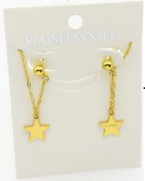 [AA06001889] ARETES DOBLE CAD. COLGANTE PLACA ESTRELLA 0746781