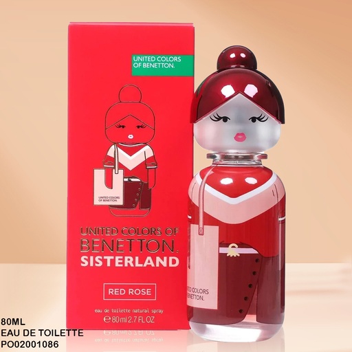 [PO02001086] PERFUME RED ROSE SISTERLAND U.C.BENETTON EDT 80ML